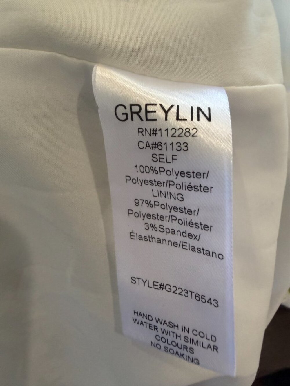 GREYLIN floral ruffle cap-sleeve top XS round neck ruffled sleeve button front - Picture 5 of 6